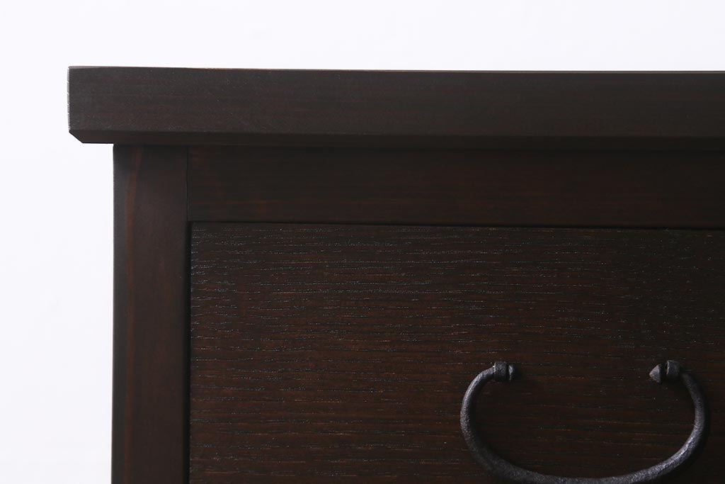 ラフジュ工房オリジナル　古建具リメイク　引き出し付き　障子貼りに組子が映える和モダンなキャビネット(戸棚、リビングボード)(R-041078)