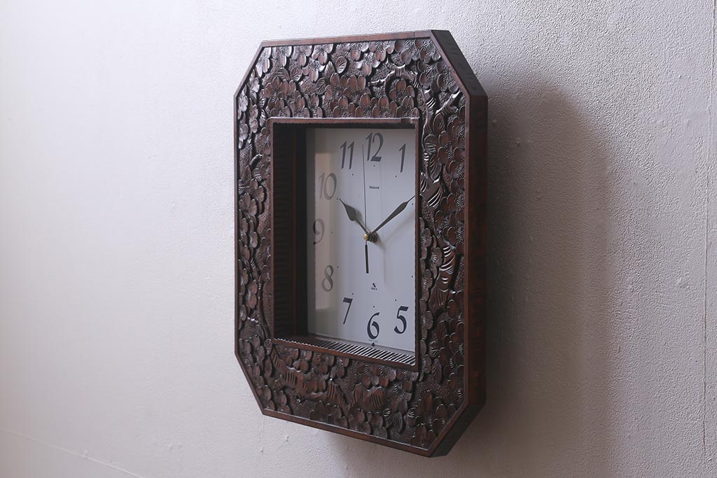 軽井沢彫 時計 掛け時計 - 掛時計/柱時計