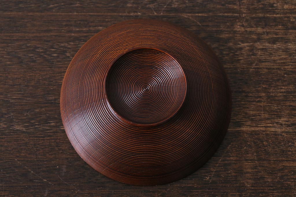 塗師　岡本陽斎　鶴蒔絵煮物椀5客セット　共箱付き(木製椀、漆器)(R-041141)