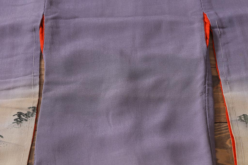 アンティーク着物 江戸縮緬着物(正絹古布、和服)(R-041144 アンティーク着物 江戸縮緬着物(正絹古布、和服)(R-041144