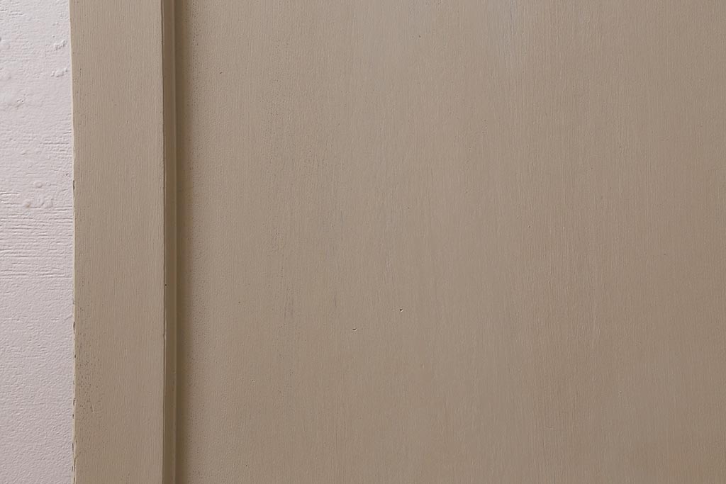 アンティーク建具　昭和中期　ナチュラルテイストにおすすめのホワイトペイントの板戸1枚(引き戸)(R-041173)