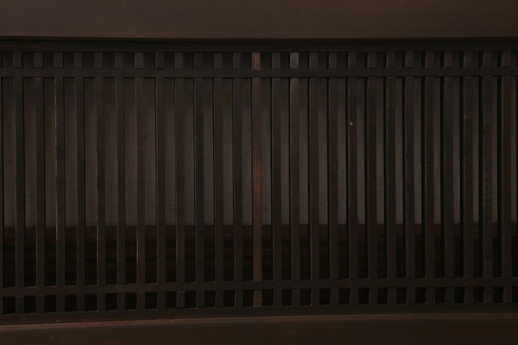 アンティーク建具　和製アンティーク　昭和中期　細い桟が上品な和の空間を演出する筬欄間(オサランマ、明り取り、建具)(R-041197)