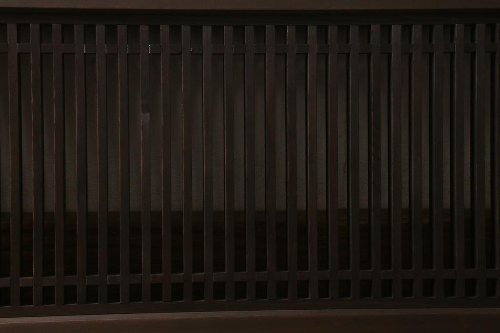 アンティーク建具　和製アンティーク　昭和中期　細い桟が上品な和の空間を演出する筬欄間(オサランマ、明り取り、建具)(R-041197)