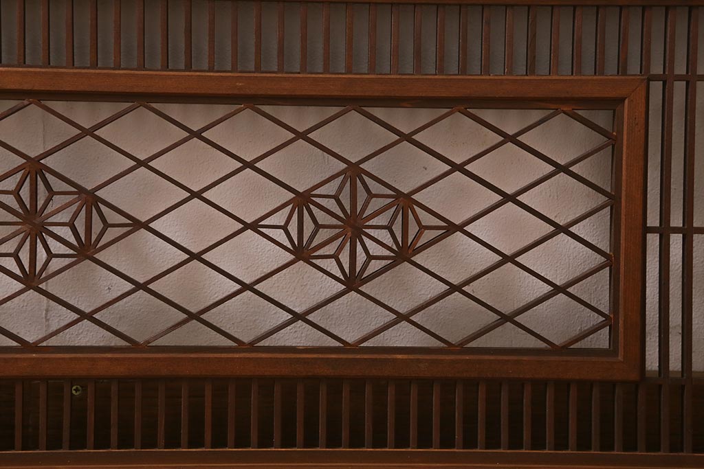 レトロ建具 三重菱 麻の葉 組子がおしゃれな和モダンな欄間