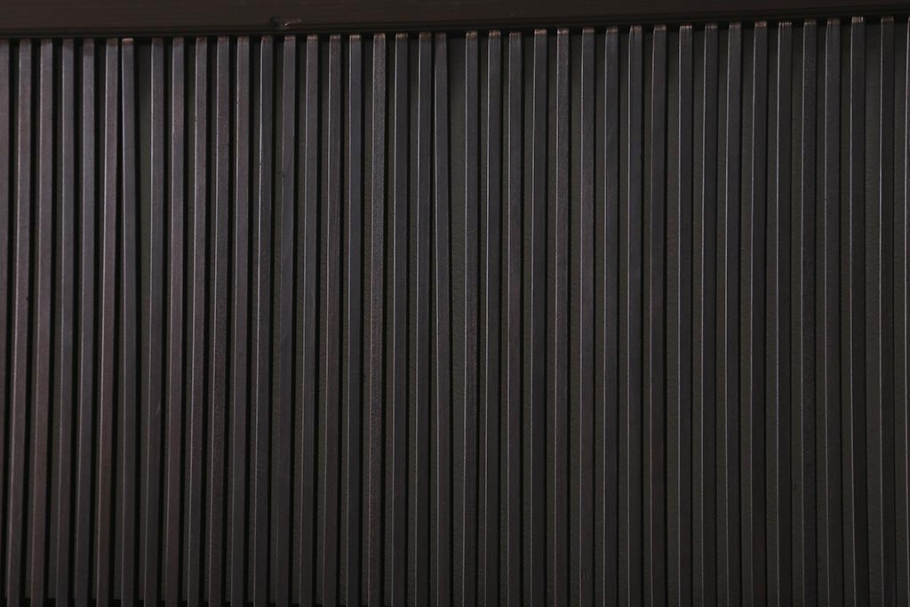 アンティーク建具　和製アンティーク　昭和初期　結霜ガラス　細かな格子が目を引く万本格子戸2枚セット(引き戸、建具)(R-041227)