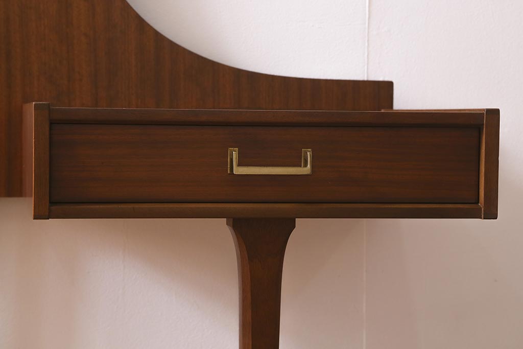 ヴィンテージ家具　G-PLAN(ジープラン)　激レア!　テーブル兼引き出し付き　おしゃれなヘッドボード(収納付きベッドヘッドボード、ビンテージ)(R-041230)