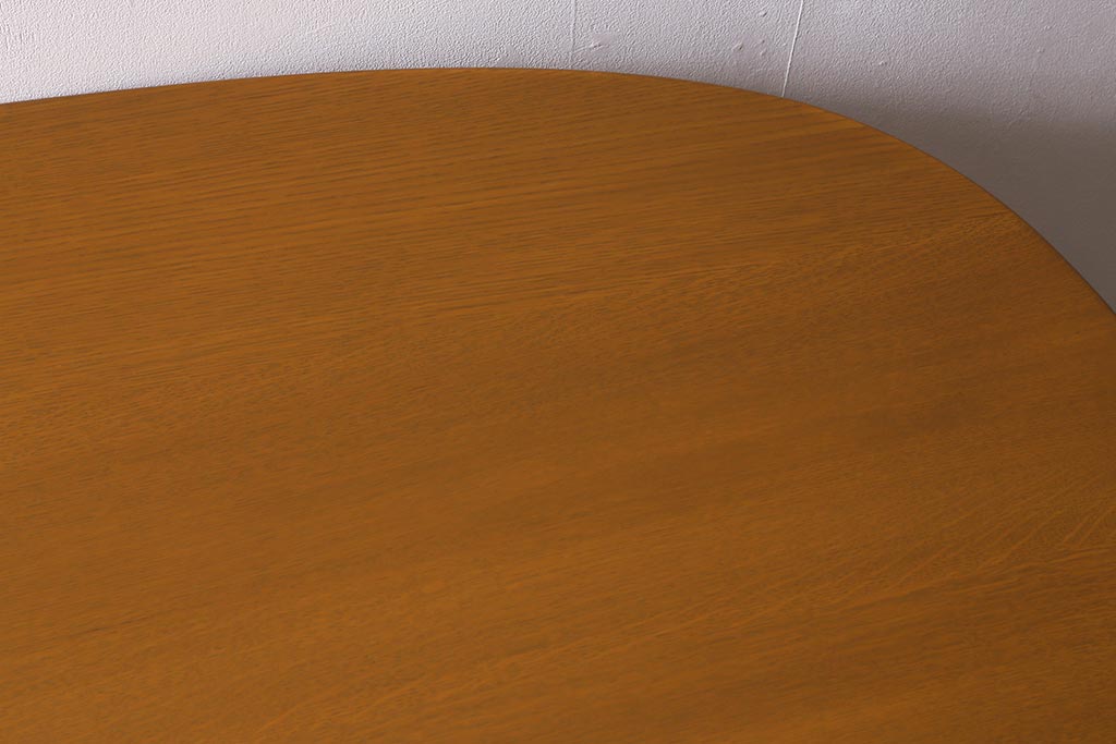 中古　日進木工　WHITEWOODシリーズ　オーバル型　温かみのある木の風合いが魅力のダイニングテーブル(定価約20万円)(6人掛け)(R-041231)