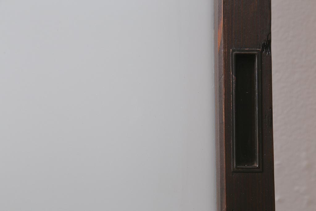 アンティーク建具　激レア!　昭和初期　すりガラス　凝ったデザインが目を引く美しいガラス戸1枚(建具、窓、引き戸)(R-041237)