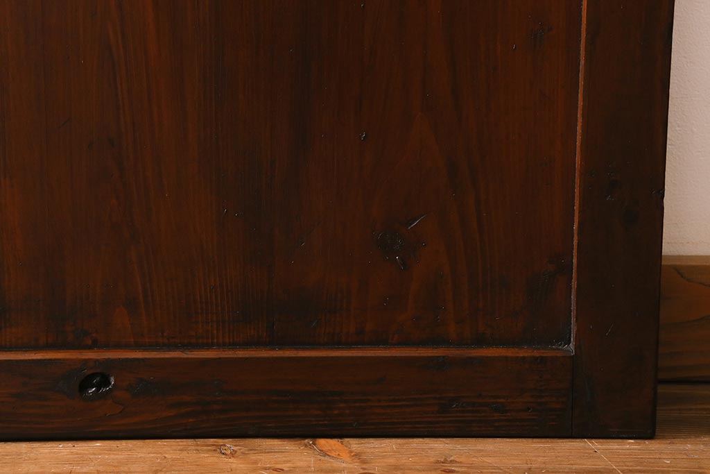 アンティーク建具　和製アンティーク　大正期　木の味わい深さが魅力の帯戸4枚セット(板戸、引き戸、建具)(R-041241)
