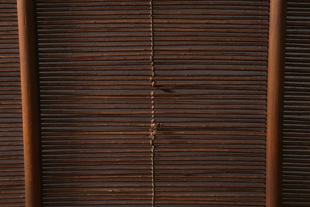 ビンテージ建具　菖蒲　日本風情を感じさせる透かし入りの御簾戸4枚セット(戸、簀戸、葭戸、夏障子、夏戸、葦戸)(R-041262)