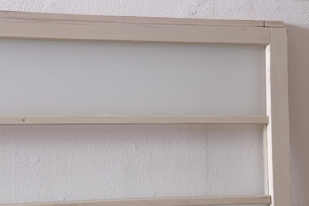 レトロ建具　当店オリジナルガラス　ナチュラルインテリアと相性の良いペイントガラス戸2枚セット(引き戸)(R-041263)