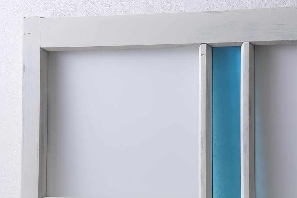 アンティーク建具 ペイント 色ガラス 爽やかな色合いが魅力的な