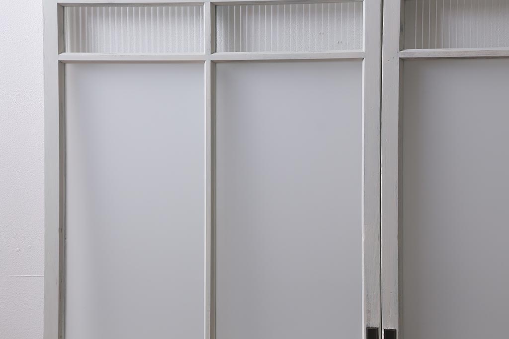 アンティーク建具 ペイント 色ガラス 爽やかな色合いが魅力的な