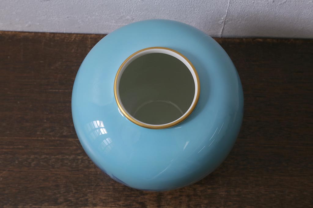 中古 深川製磁 色絵彩磁花瓶(R-041288) | ラフジュ工房
