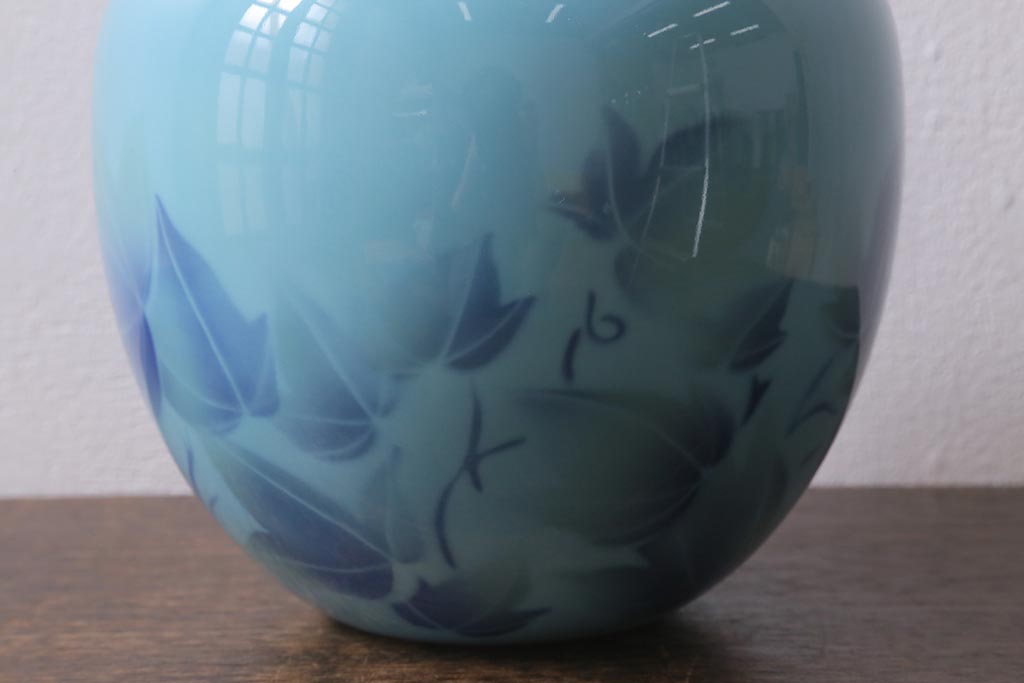 中古　深川製磁　色絵彩磁花瓶(R-041288)