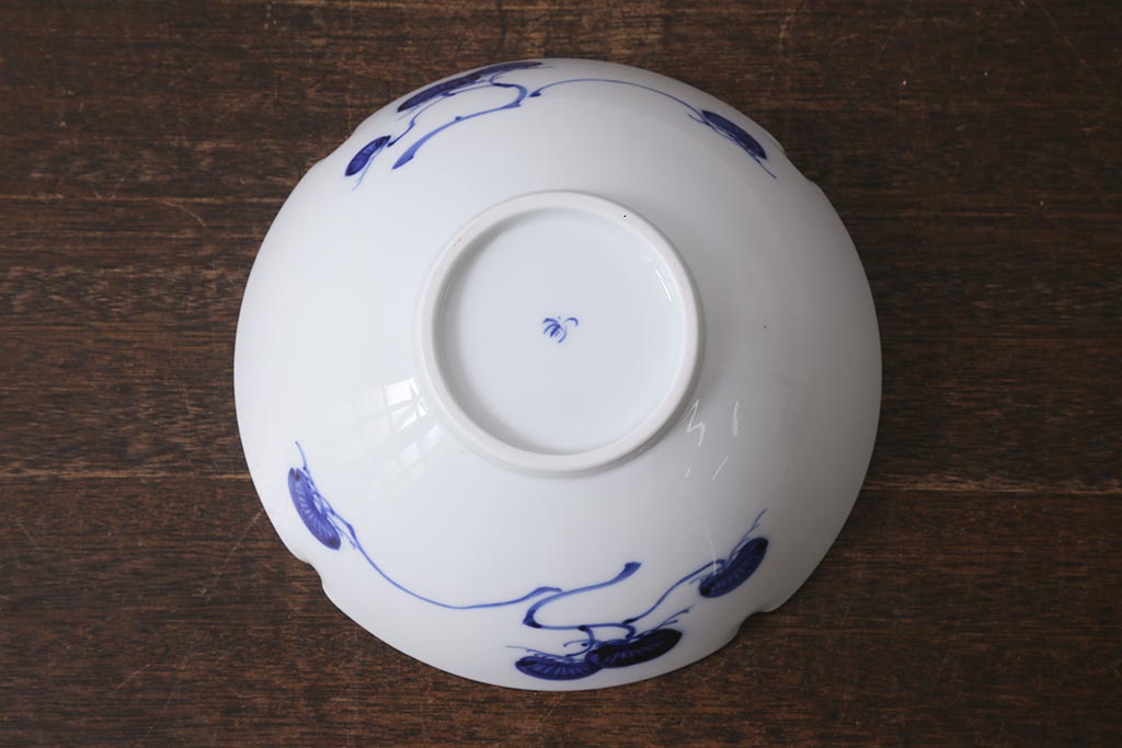 オールド香蘭社　有田焼　花蝶文　アゲハ蝶　深皿(鉢、食器)(R-041302)