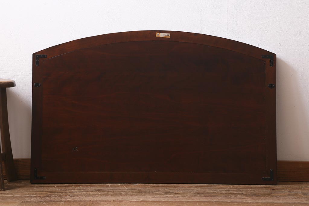 中古　松本民芸家具　クラシカルな雰囲気漂う上品なミラー(鏡、ウォールミラー)(R-041314)