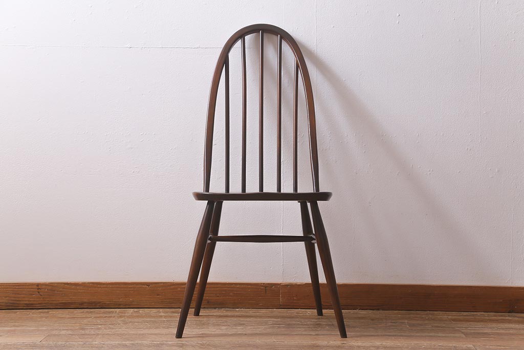 ヴィンテージ家具　イギリスビンテージ　ERCOL(アーコール)　美しく丈夫な作りが魅力的なクエーカーチェア(ダイニングチェア、椅子、ウィンザーチェア、ウインザーチェア)(R-041352)