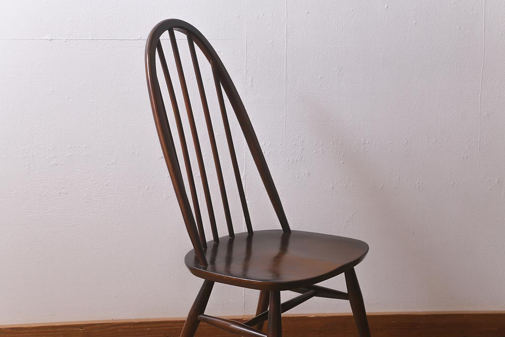 ヴィンテージ家具　イギリスビンテージ　ERCOL(アーコール)　美しく丈夫な作りが魅力的なクエーカーチェア(ダイニングチェア、椅子、ウィンザーチェア、ウインザーチェア)(R-041352)