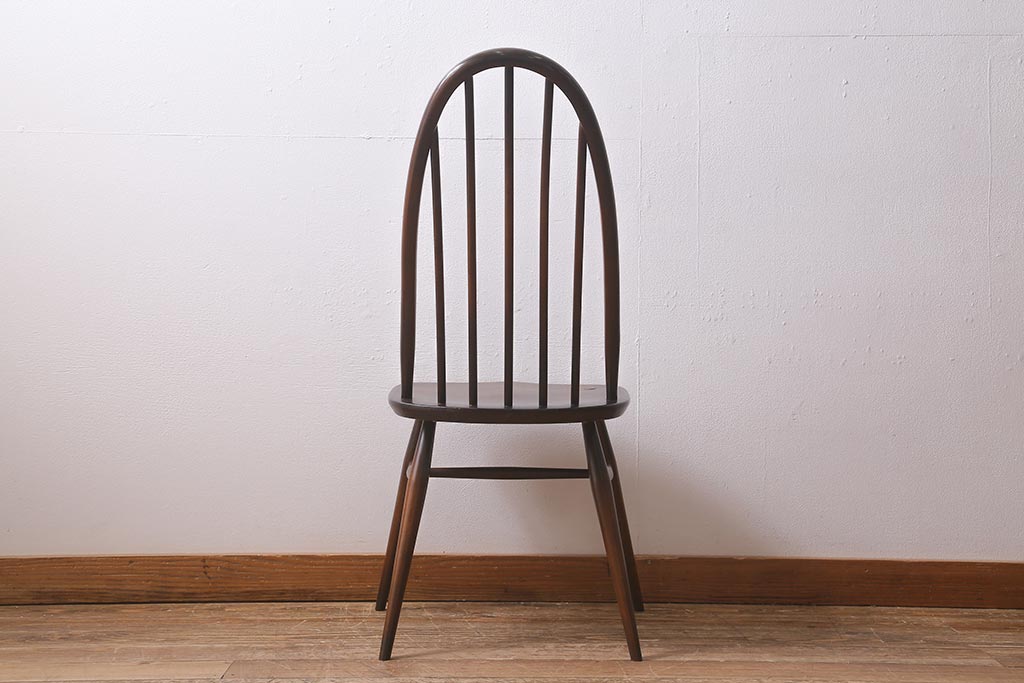 ヴィンテージ家具　イギリスビンテージ　ERCOL(アーコール)　美しく丈夫な作りが魅力的なクエーカーチェア(ダイニングチェア、椅子、ウィンザーチェア、ウインザーチェア)(R-041352)