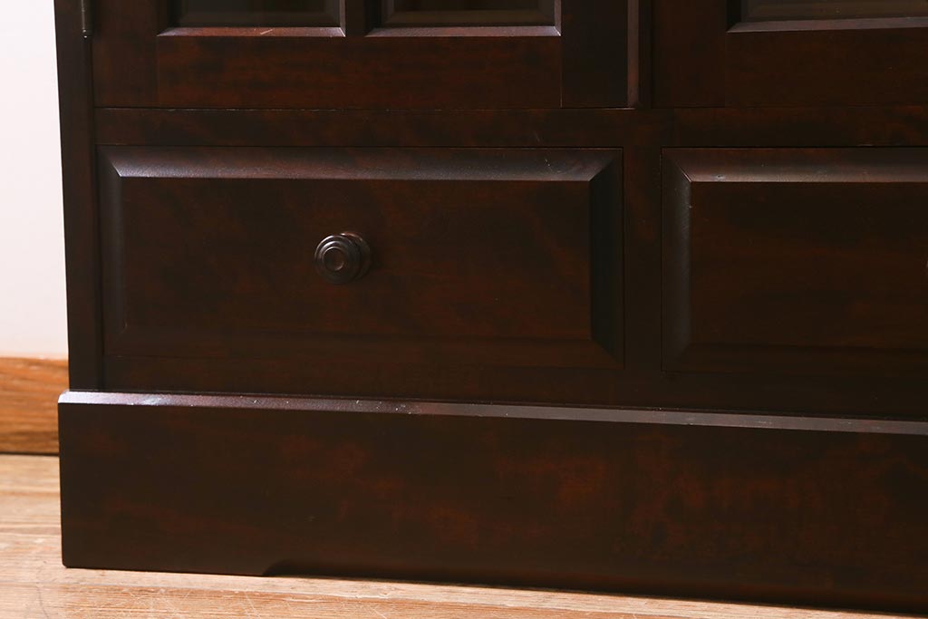 中古　北海道民芸家具　HM114K　洗練された印象の本箱(ブックケース、キャビネット、飾り棚)(定価約25万7千円)(R-041363)