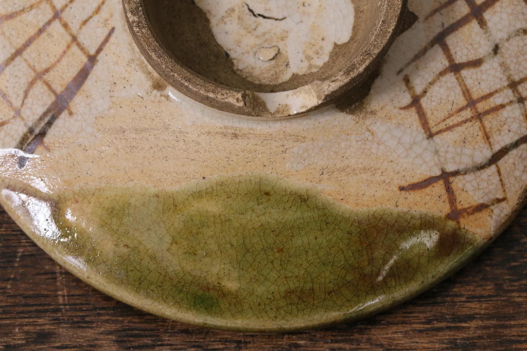 蓋茶碗□十草 5客 蓋物 茶漬け碗(江戸後期～明治期)古美術
