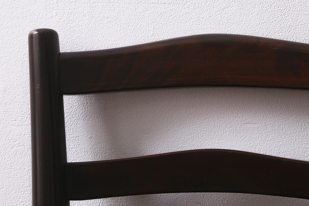 中古　松本民芸家具　シックな空間におすすめのラダーバックチェア(ダイニングチェア、椅子)(R-041392)