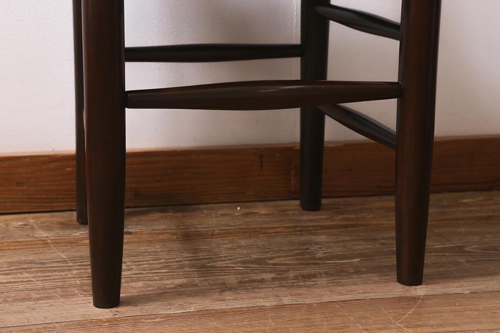 中古　松本民芸家具　シックな空間におすすめのラダーバックチェア(ダイニングチェア、椅子)(R-041393)