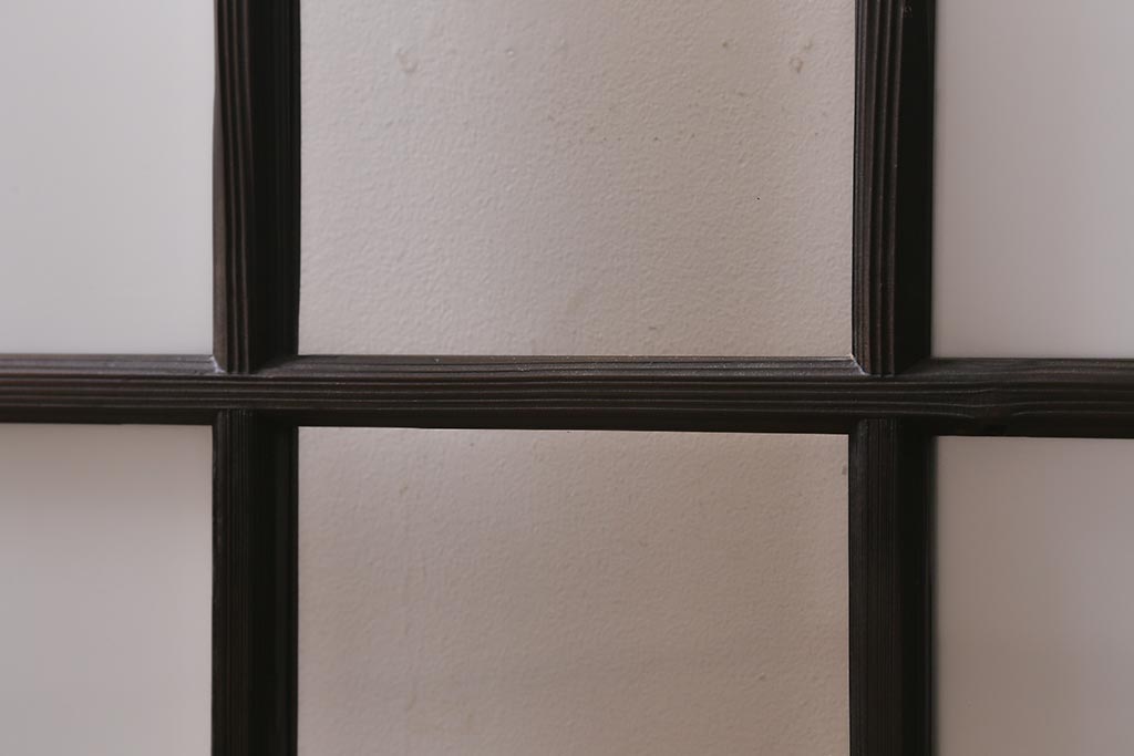 アンティーク建具　昭和初期　すりガラス入り　ノスタルジックな雰囲気漂うガラス戸4枚セット(窓、引き戸、建具)(R-041405)