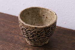 アンティーク雑貨　江戸期　古相馬焼　時代湯呑(湯のみ、茶碗、和食器)(R-041422)