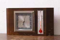 ヴィンテージ雑貨　木製　フランスビンテージの置き型バロメーター(気圧計、温度計、ディスプレイ雑貨)(R-041427)