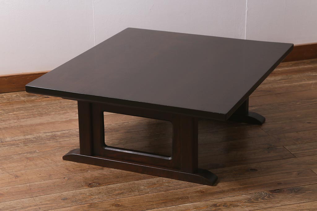 ビンテージ家具　松本民芸家具　上品な和の雰囲気が魅力の座卓(ローテーブル、座机)(R-041442)