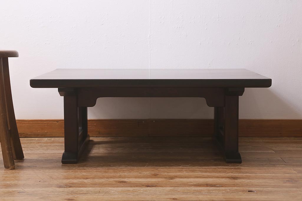 ビンテージ家具　松本民芸家具　上品な和の雰囲気が魅力の座卓(ローテーブル、座机)(R-041442)