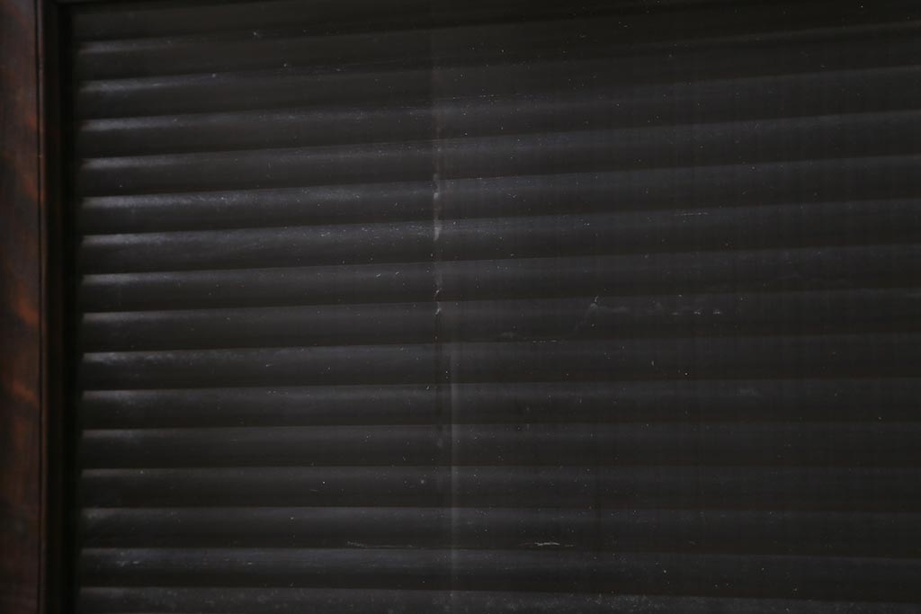 アンティーク建具　昭和初期　モールガラス・すりガラス入り　落ち着いた雰囲気のレトロなガラス戸4枚セット(引き戸)(R-041453)