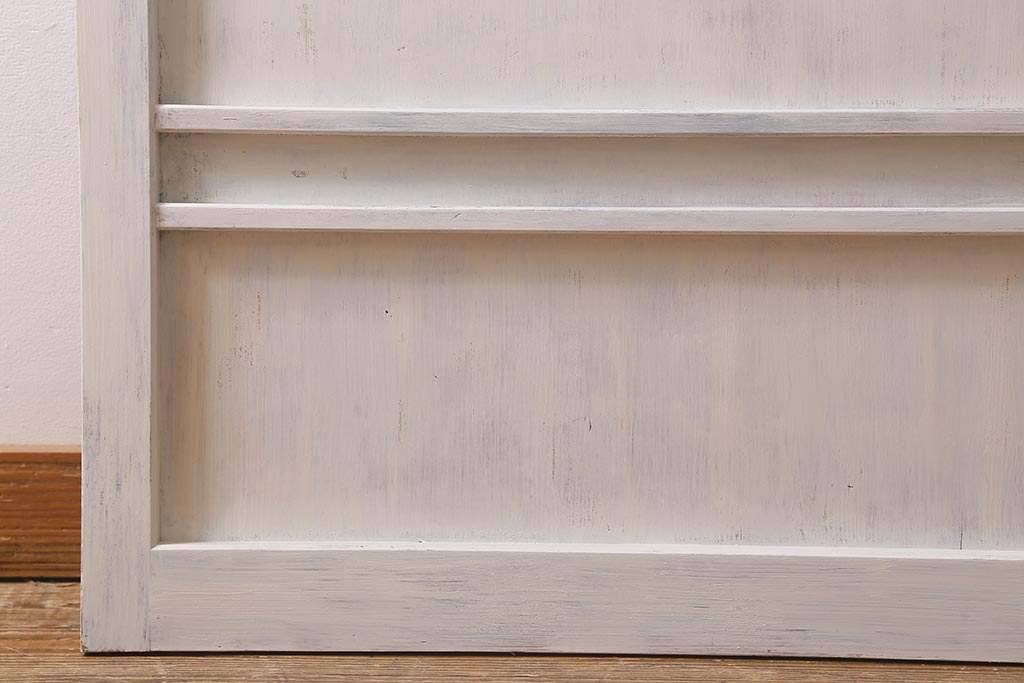 和製アンティーク建具　昭和中期　ペイント　やさしい色合いの木製ドア(扉、開き戸、建具)(R-041455)