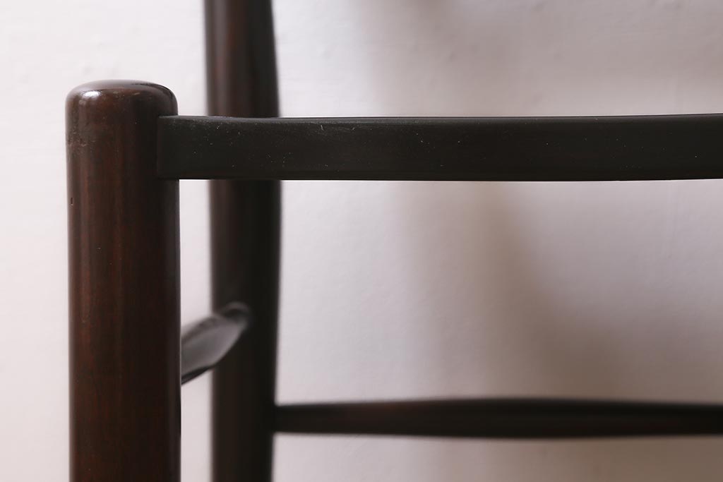 中古　松本民芸家具　品のある佇まいが魅力的なラダーバックチェア(ダイニングチェア、椅子)(R-041462)