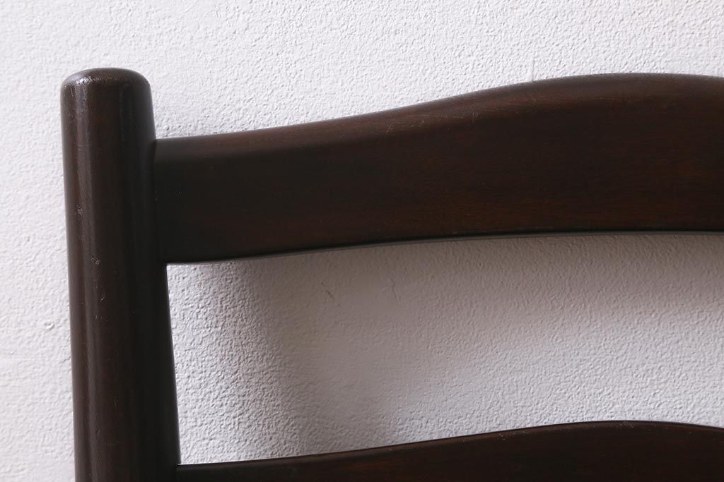 中古　松本民芸家具　品のある佇まいが魅力的なラダーバックチェア(ダイニングチェア、椅子)(R-041463)