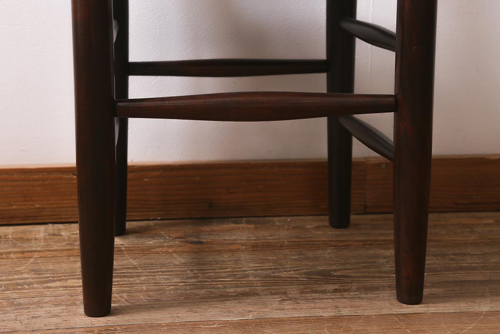 中古　松本民芸家具　品のある佇まいが魅力的なラダーバックチェア(ダイニングチェア、椅子)(R-041463)