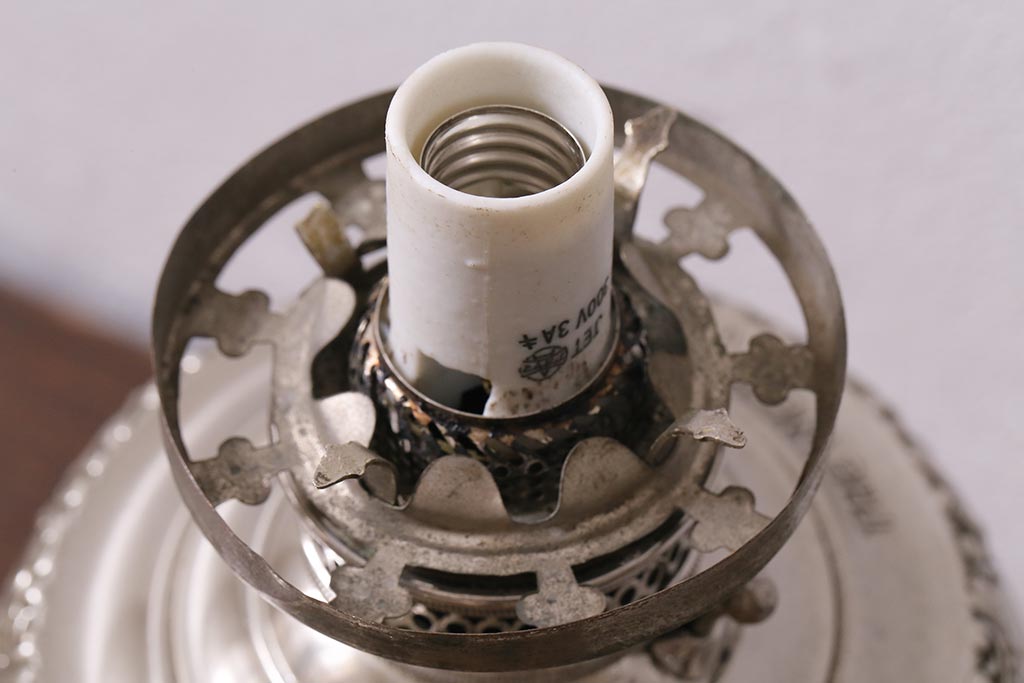 アメリカ製　The New Rochester Jr.　オイルランプをリメイクしたクラシカルなテーブルランプ(スタンドライト、卓上照明)(R-041467)