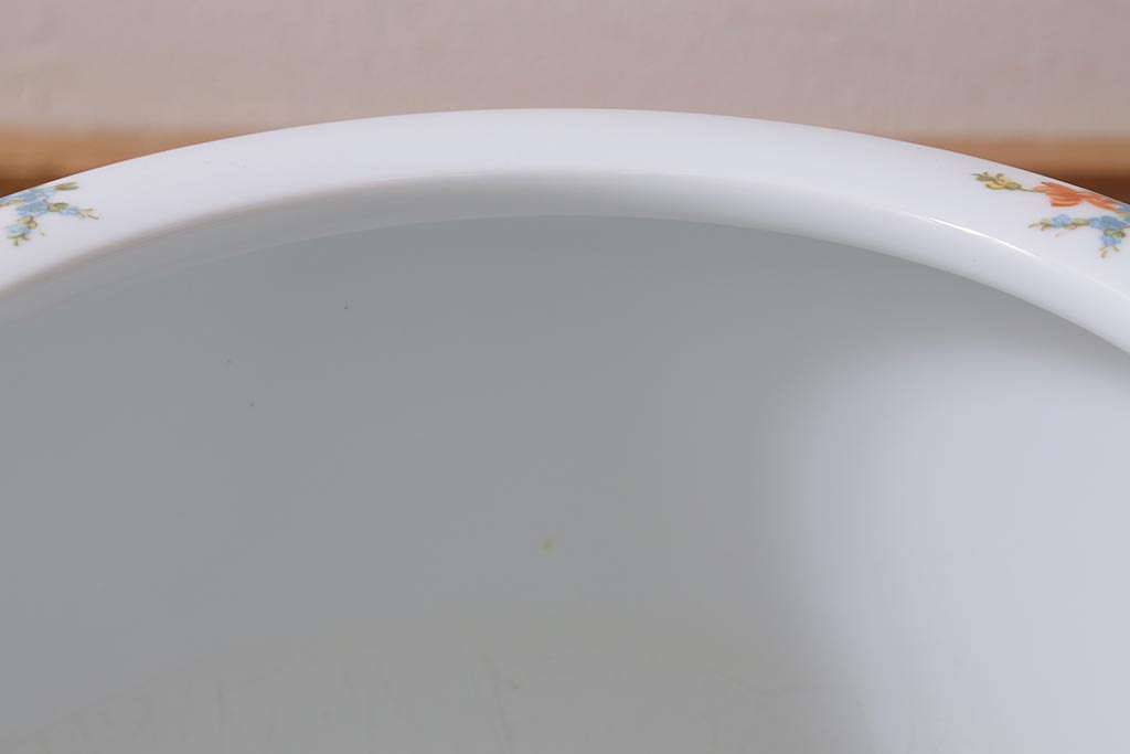 アンティーク雑貨　オールドノリタケ(日陶)　洋家具とも馴染みやすい花柄の火鉢(手あぶり、鉢カバー)(R-041571)