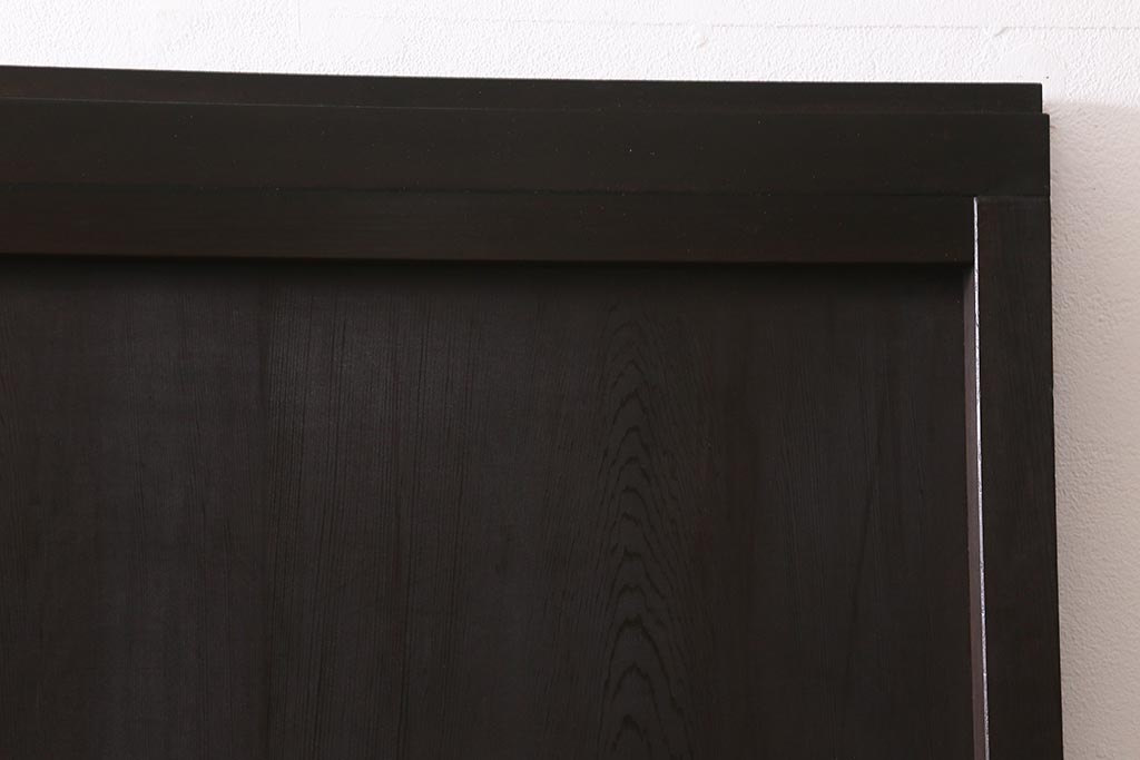 アンティーク建具　和製アンティーク　明治大正期　落ち着いた木色が上品な板戸2枚セット(帯戸、建具)(R-041574)
