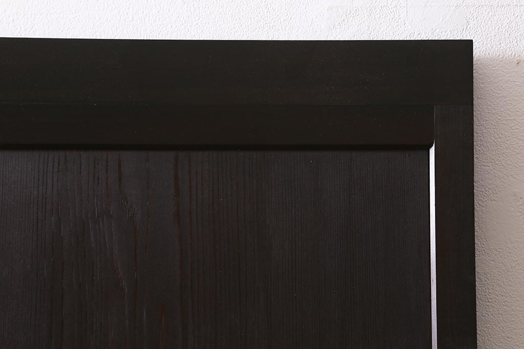 アンティーク建具　和製アンティーク　明治大正期　落ち着いた木色が上品な板戸2枚セット(帯戸、建具)(R-041575)