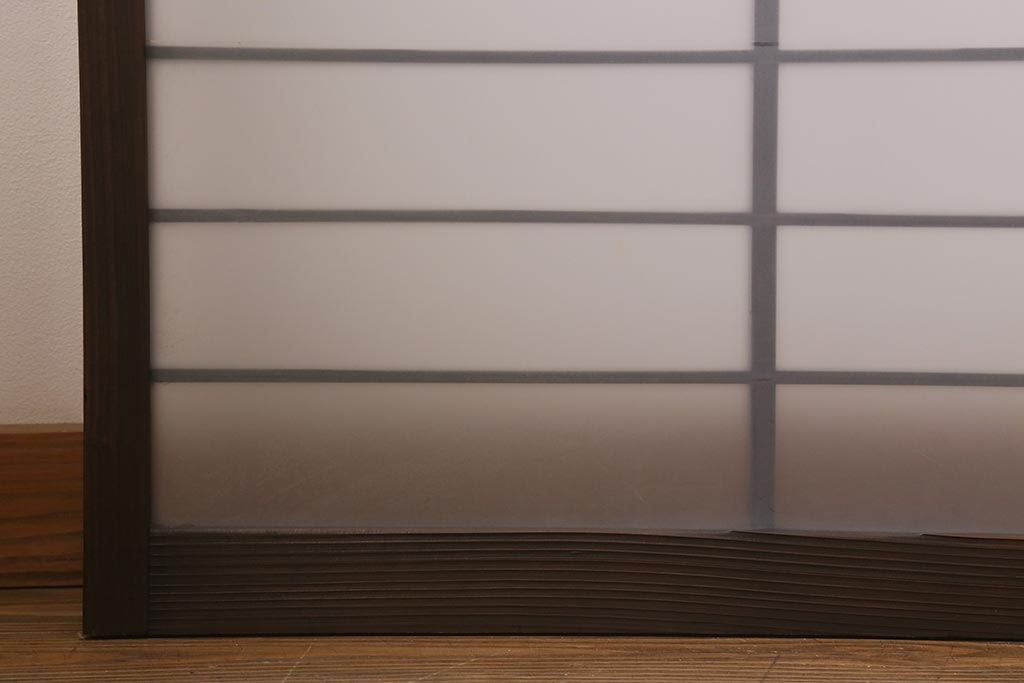 アンティーク建具　昭和初期　すりガラス入り　和モダンな空間におすすめのガラス戸4枚セット(窓、引き戸・建具)(R-041582)