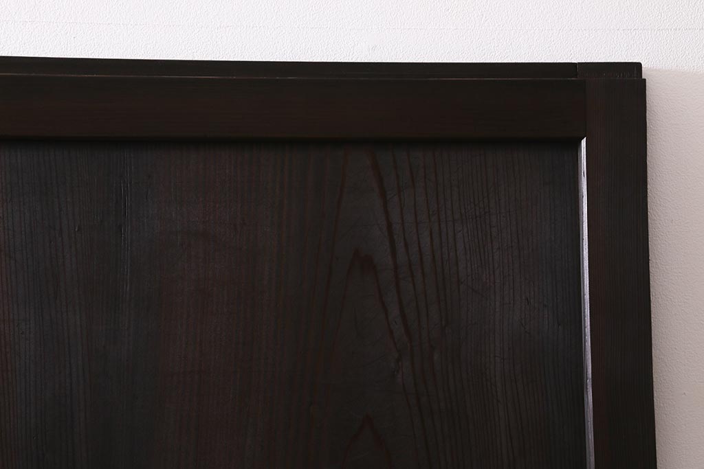アンティーク建具　昭和初期　すりガラス入り　上品な和の雰囲気漂う組子帯戸4枚セット(引き戸、ガラス帯戸)(R-041586)