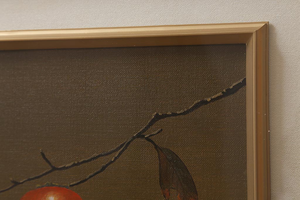 西村佳津子　「古都の秋」　油絵(油彩、絵画)(R-041596)