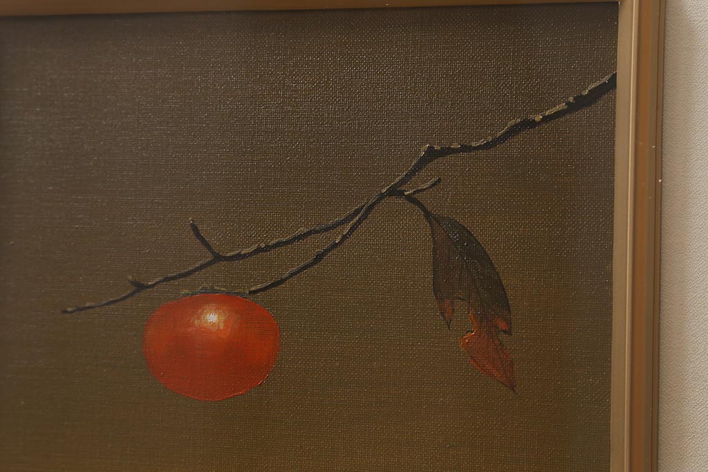 西村佳津子　「古都の秋」　油絵(油彩、絵画)(R-041596)