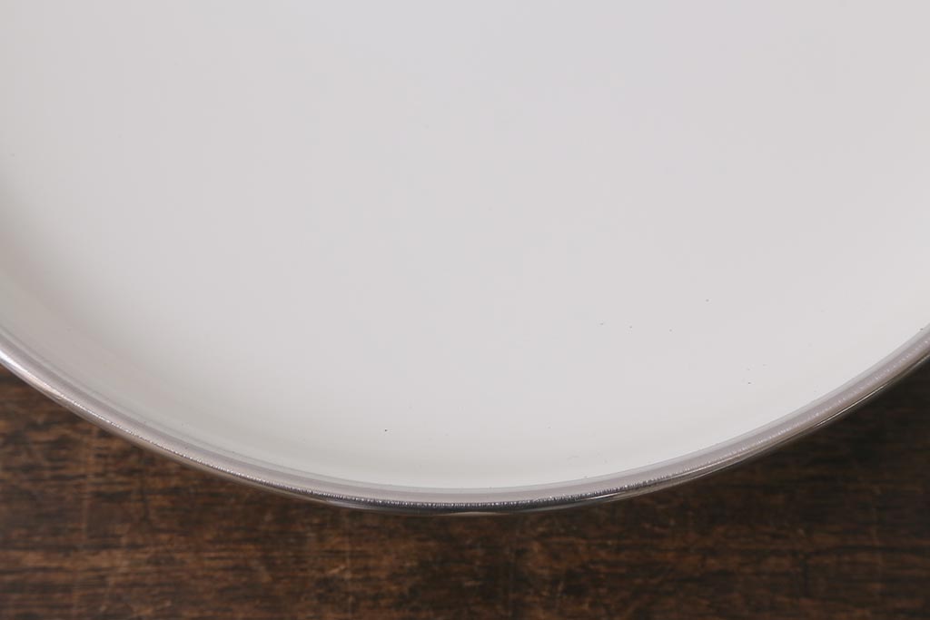 未使用品　昭和レトロ　ノリタケ(Noritake、則武)　24cm　ホーロー鍋(両手鍋、蓋付なべ)(R-041600)