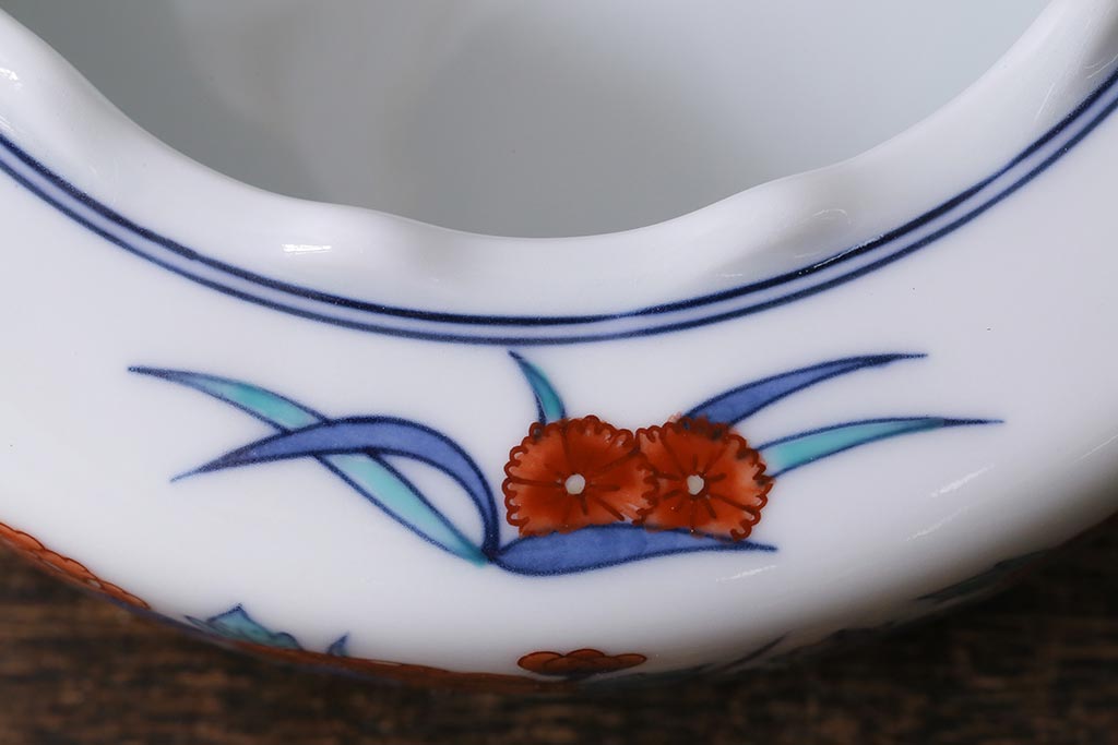十四代 今右衛門窯 錦花絵果物皿 桐箱 陶芸