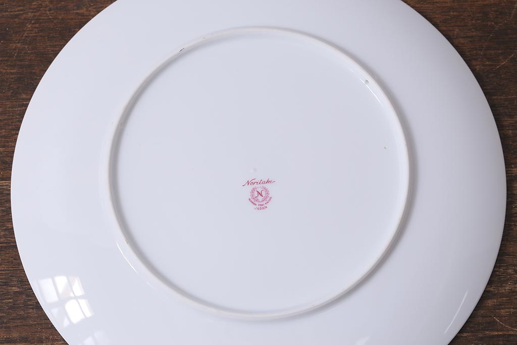 ヴィンテージ　プレミアノリタケ(Noritake、則武)　サイン入り　ゴルフ風景　プレート(飾り皿、洋食器、ビンテージ)(R-041610)