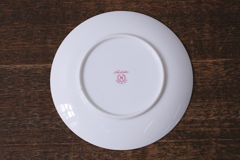 アンティーク雑貨　昭和中期　ノリタケ(Noritake)　あたたかみのある雰囲気の小皿6枚セット(和食器、プレート)(R-041612)